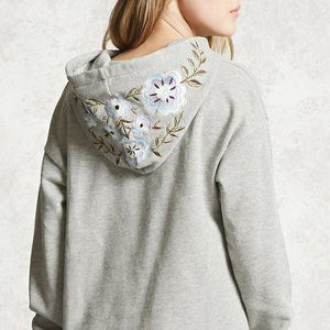 Forever 21 Embroidered Hoodie
